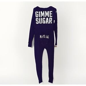 Victoria's Secret PINK Gimme Sugar One Piece Thermal Pajamas Women's M Long Jane